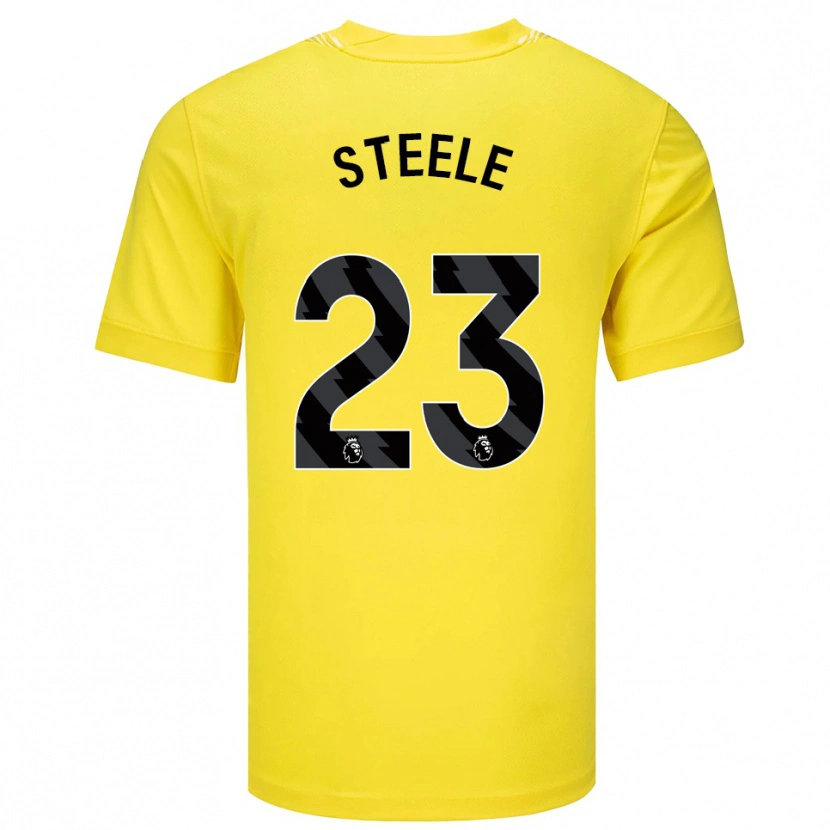 Danxen Barn Jason Steele #23 Gul Svart Keeperdrakt 2025/26 Skjorter T-skjorte