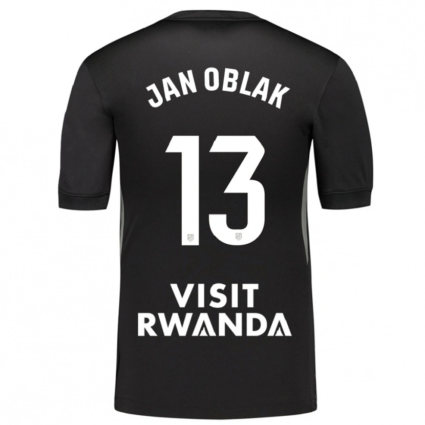Danxen Barn Jan Oblak #13 Svart Hvit Keeperdrakt 2025/26 Skjorter T-skjorte