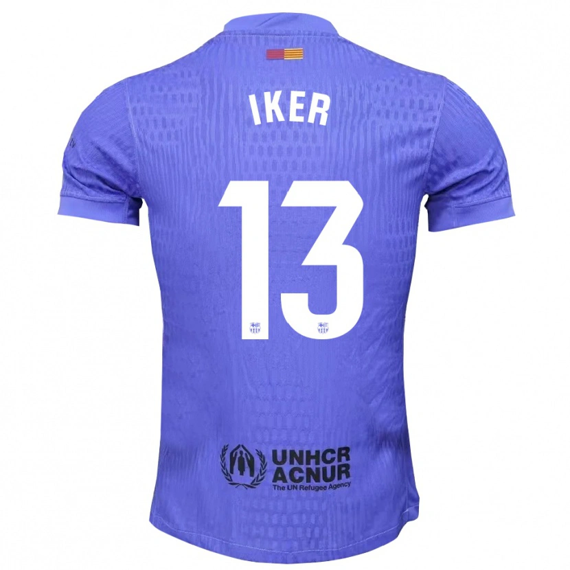 Danxen Barn Iker Rodríguez #13 Blå Svart Keeperdrakt 2025/26 Skjorter T-skjorte