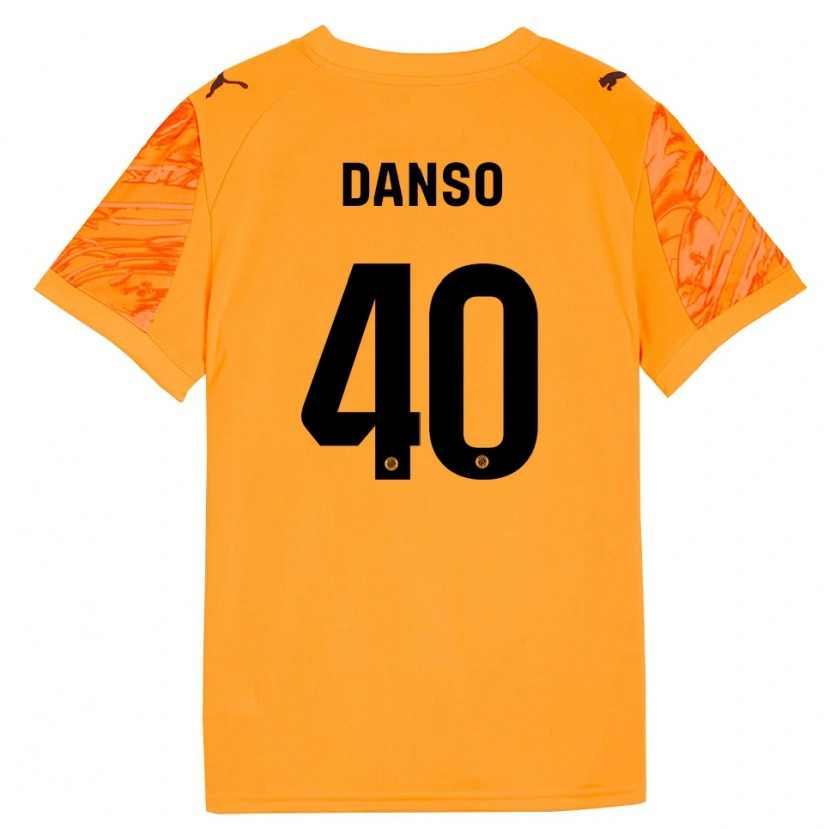 Danxen Barn Jordi Danso #40 Oransje Svart Keeperdrakt 2025/26 Skjorter T-skjorte