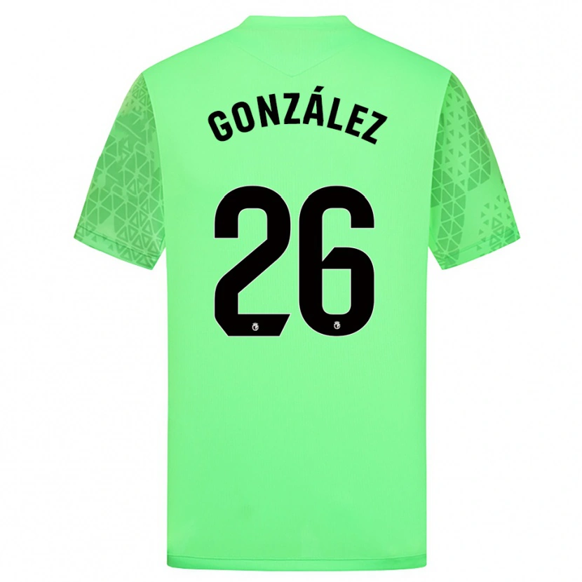 Danxen Barn Diego González #26 Vårgrønn Svart Keeperdrakt 2025/26 Skjorter T-skjorte
