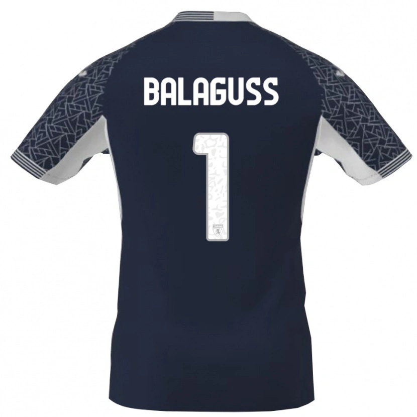 Danxen Barn Nils Balaguss #1 Blå Svart Hvit Keeperdrakt 2025/26 Skjorter T-skjorte