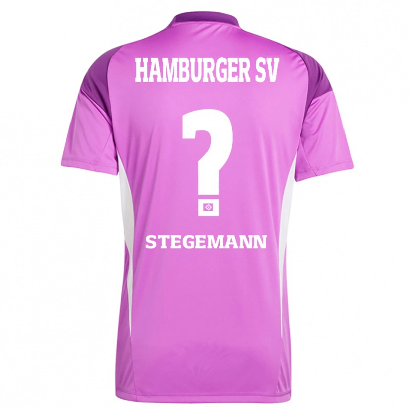 Danxen Barn Jean-Pierre Stegemann #0 Lilla Hvit Lilla Keeperdrakt 2025/26 Skjorter T-skjorte