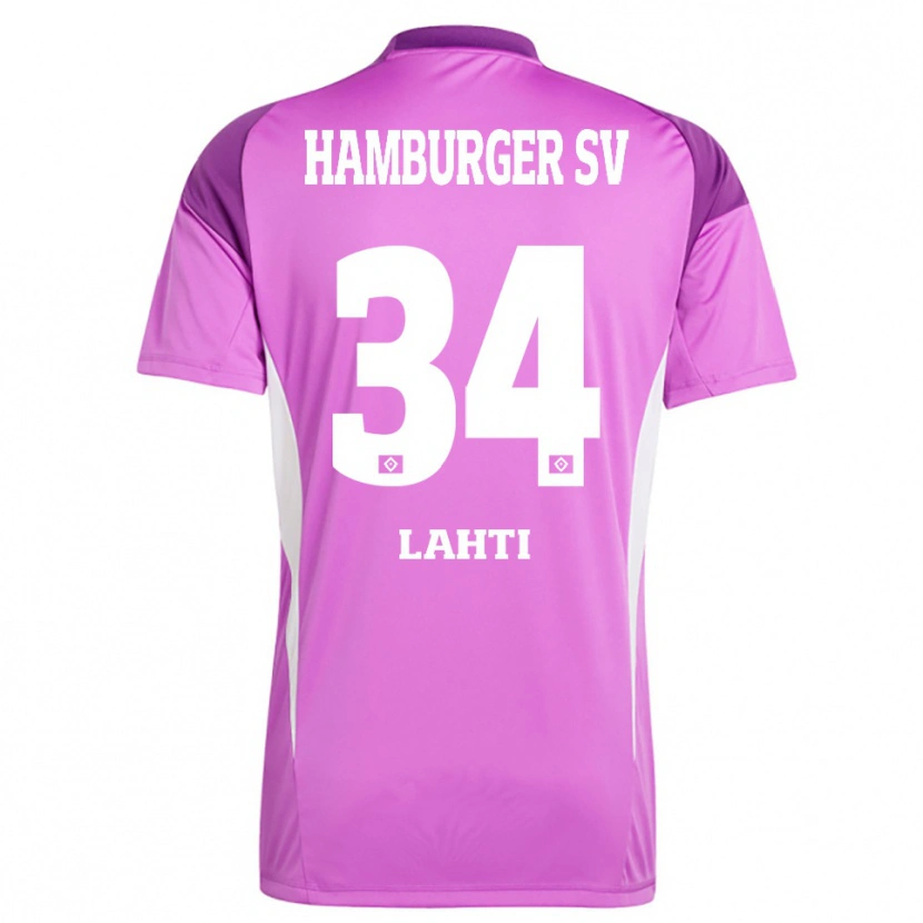 Danxen Barn Elias Lahti #34 Lilla Hvit Lilla Keeperdrakt 2025/26 Skjorter T-skjorte