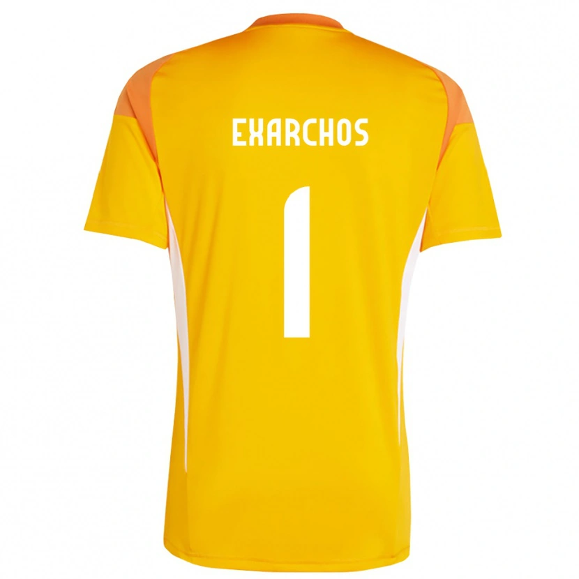 Danxen Barn Alexandros Exarchos #1 Oransje Hvit Keeperdrakt 2025/26 Skjorter T-skjorte