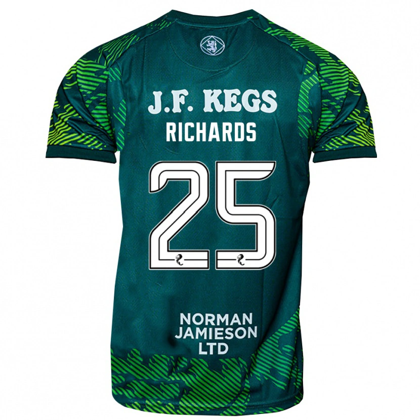 Danxen Barn Dave Richards #25 Grønn Hvit Keeperdrakt 2025/26 Skjorter T-skjorte