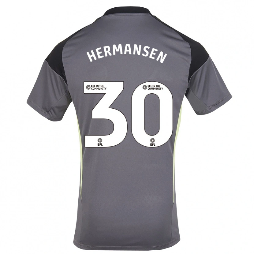 Danxen Barn Mads Hermansen #30 Grå Hvit Keeperdrakt 2025/26 Skjorter T-skjorte