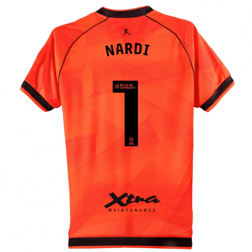 Danxen Barn Paul Nardi #1 Oransje Sort Keeperdrakt 2025/26 Skjorter T-skjorte