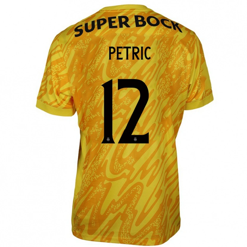 Danxen Barn Luka Petric #12 Gul Oransje Keeperdrakt 2025/26 Skjorter T-skjorte