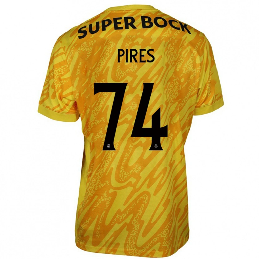 Danxen Barn Guilherme Pires #74 Gul Oransje Keeperdrakt 2025/26 Skjorter T-skjorte