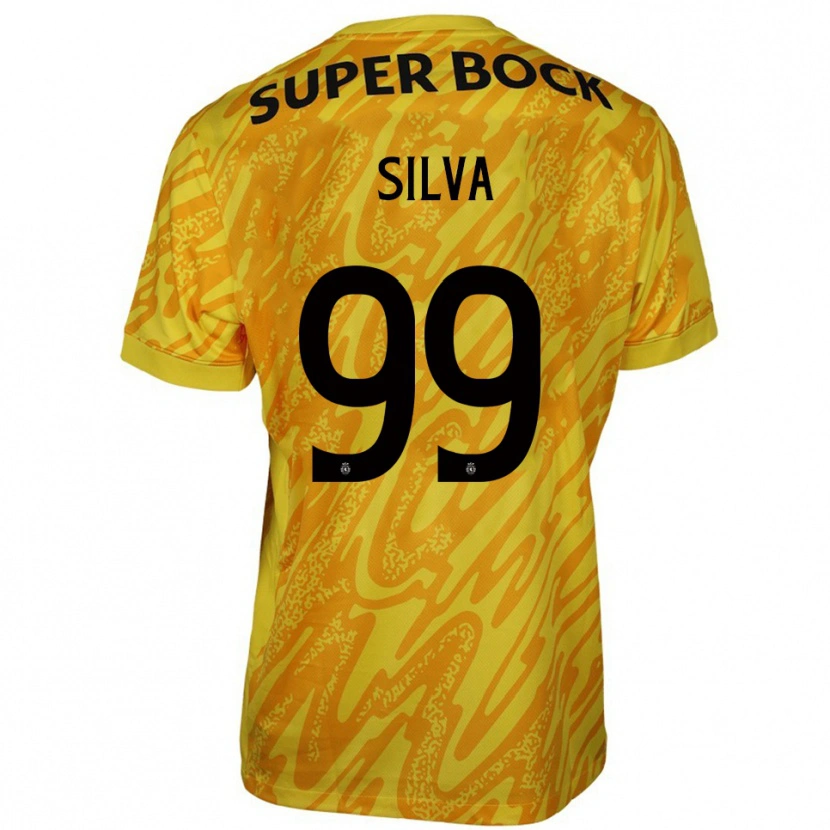 Danxen Barn Francisco Silva #99 Gul Oransje Keeperdrakt 2025/26 Skjorter T-skjorte