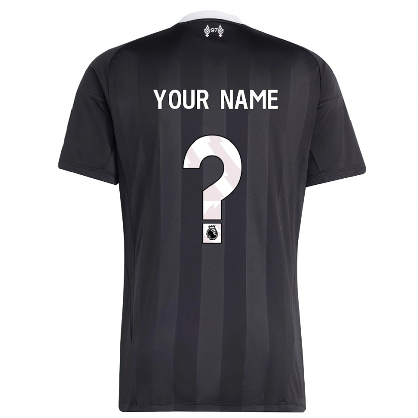 Danxen Barn Liverpool FC Svart Hvit Keeperdrakt 2025/26 Skjorter T-skjorte