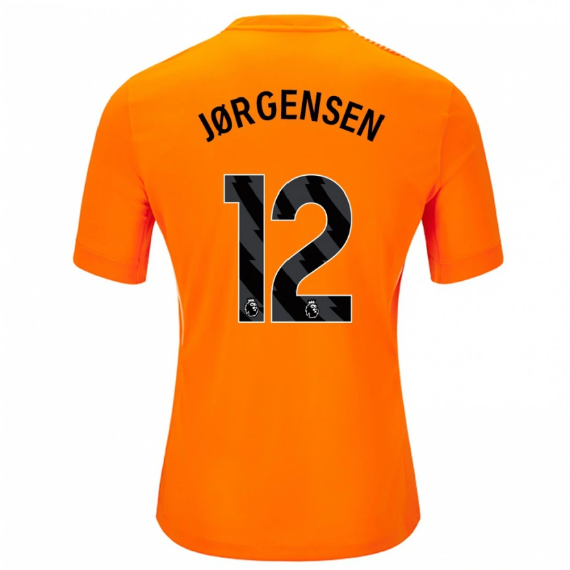 Danxen Barn Filip Jørgensen #12 Oransje Svart Keeperdrakt 2025/26 Skjorter T-skjorte