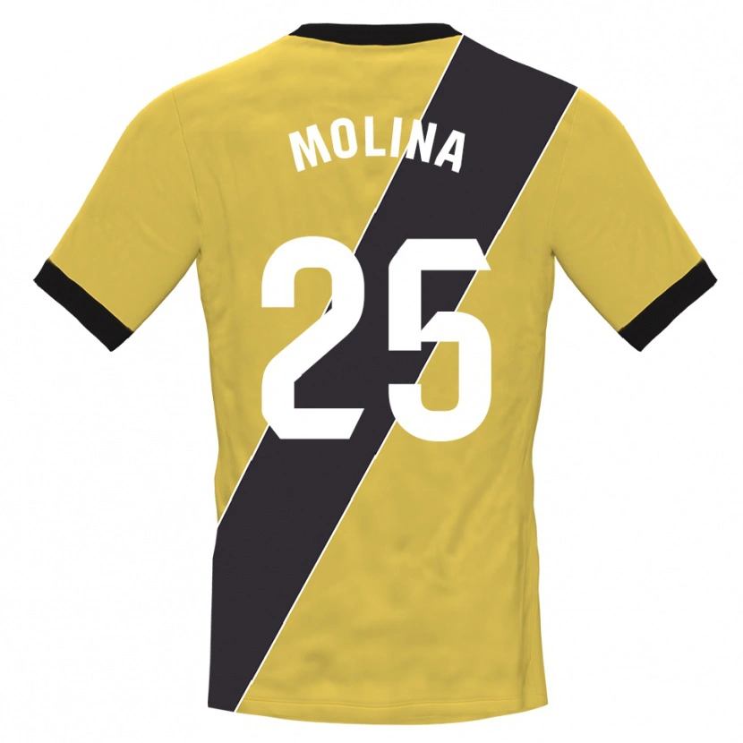 Danxen Barn Adrián Molina #25 Gul Svart Keeperdrakt 2025/26 Skjorter T-skjorte