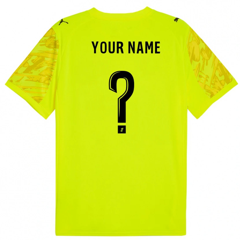 Danxen Barn RC Lens Fluorescerende Grønn Svart Keeperdrakt 2025/26 Skjorter T-skjorte