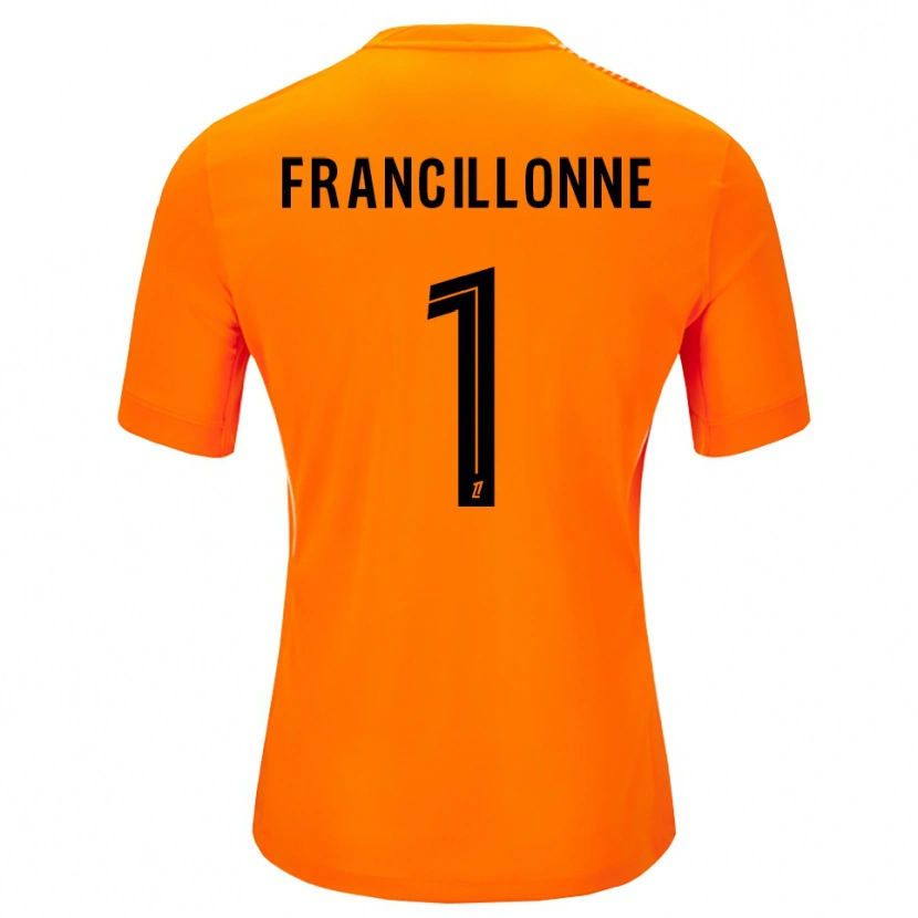 Danxen Barn Bryan Francillonne #1 Oransje Svart Keeperdrakt 2025/26 Skjorter T-skjorte