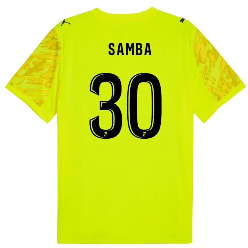 Danxen Barn Brice Samba #30 Fluorescerende Grønn Gul Keeperdrakt 2025/26 Skjorter T-skjorte