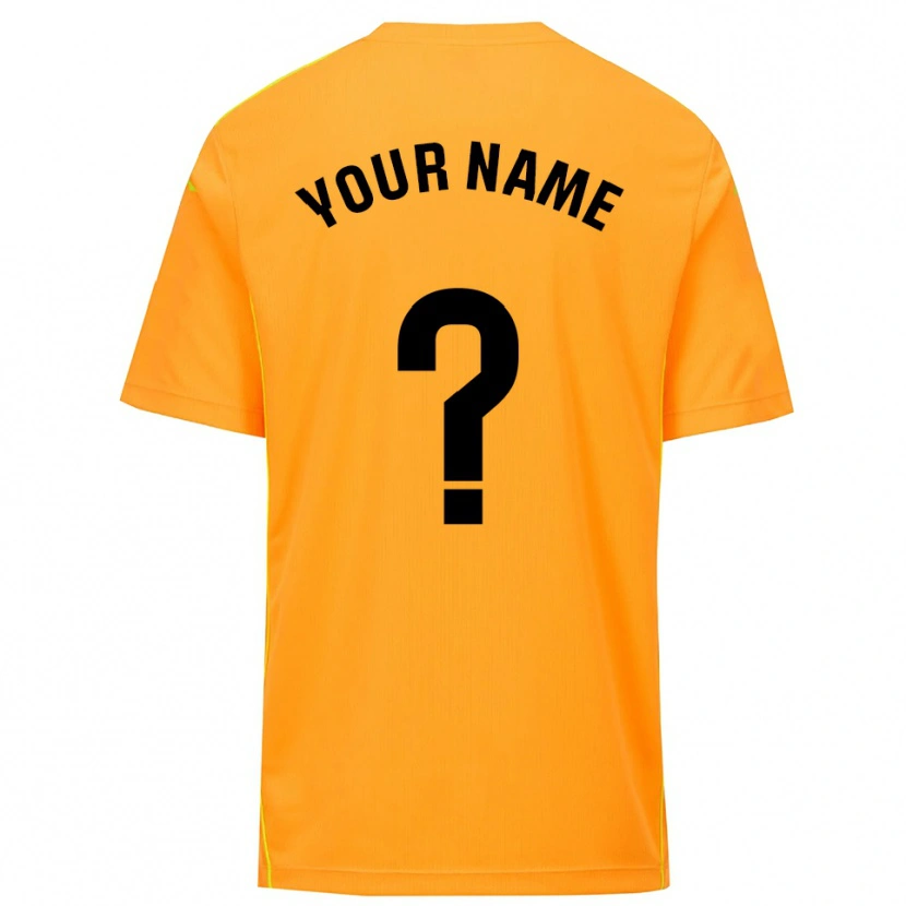 Danxen Barn Real Valladolid Oransje Svart Keeperdrakt 2025/26 Skjorter T-skjorte