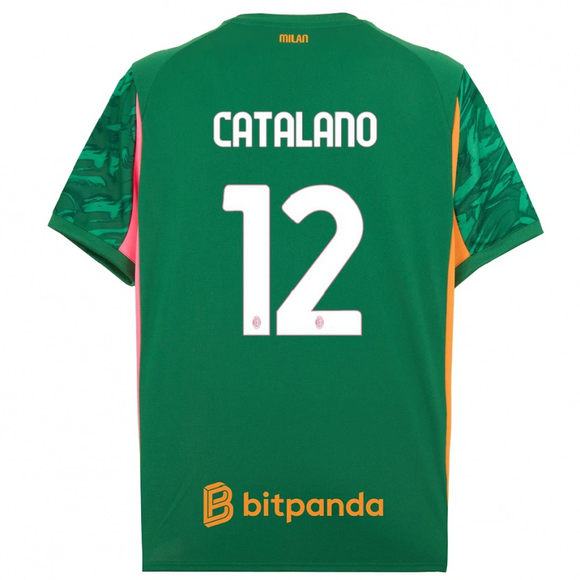 Danxen Barn Alessio Catalano #12 Grønn Oransje Rosa Keeperdrakt 2025/26 Skjorter T-skjorte