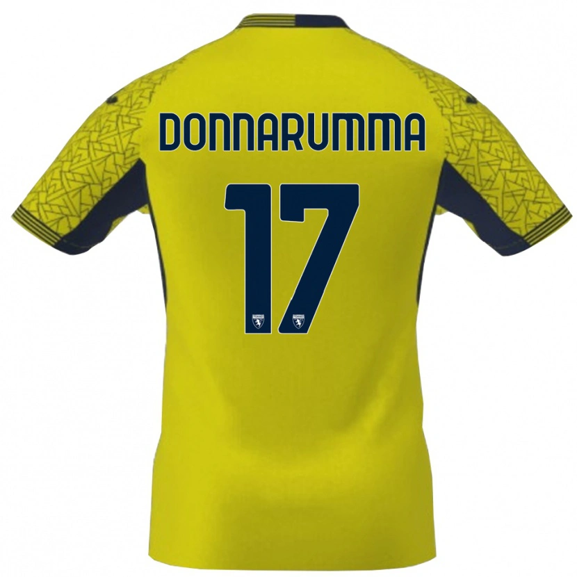 Danxen Barn Antonio Donnarumma #17 Gul Svart Keeperdrakt 2025/26 Skjorter T-skjorte