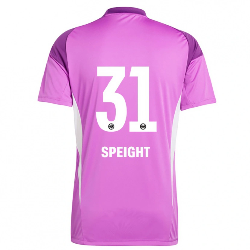 Danxen Barn Benjamin Speight #31 Lilla Hvit Keeperdrakt 2025/26 Skjorter T-skjorte