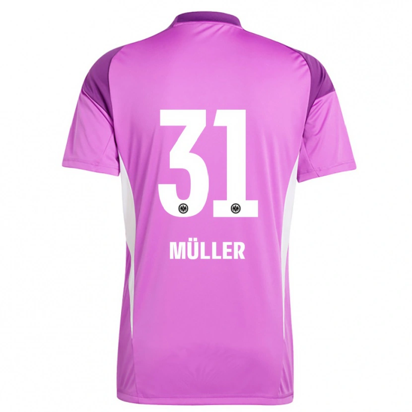 Danxen Barn Laurin Müller #31 Lilla Hvit Keeperdrakt 2025/26 Skjorter T-skjorte