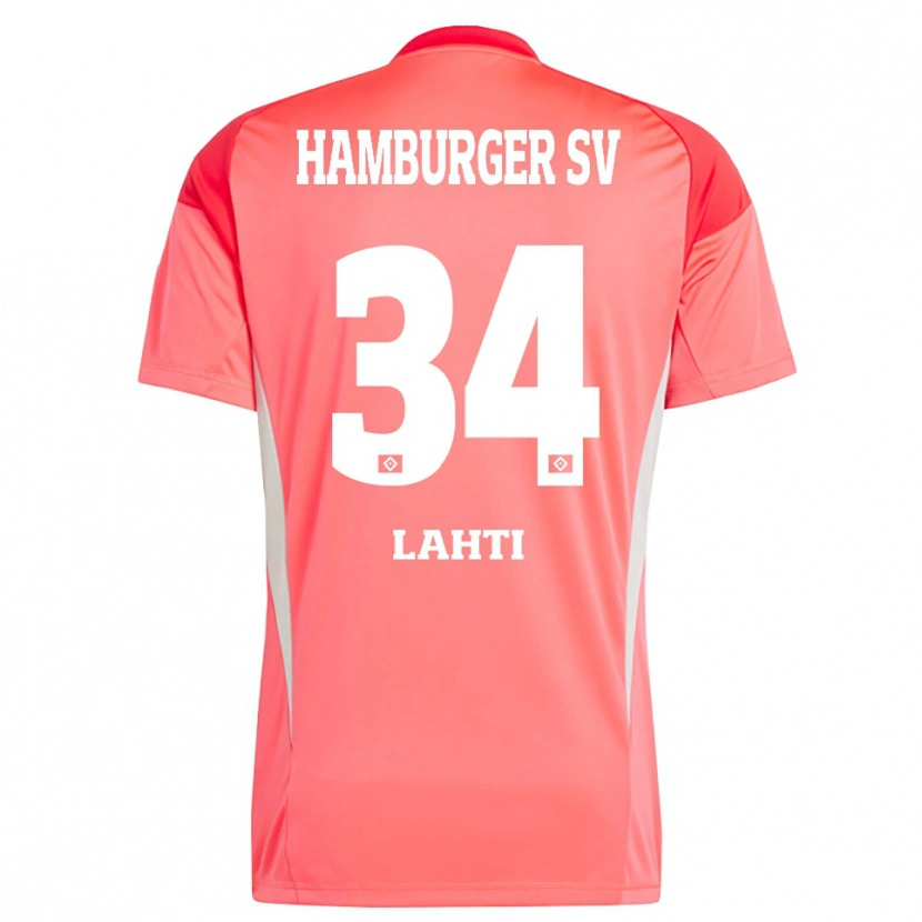 Danxen Barn Elias Lahti #34 Rød Oransje Keeperdrakt 2025/26 Skjorter T-skjorte