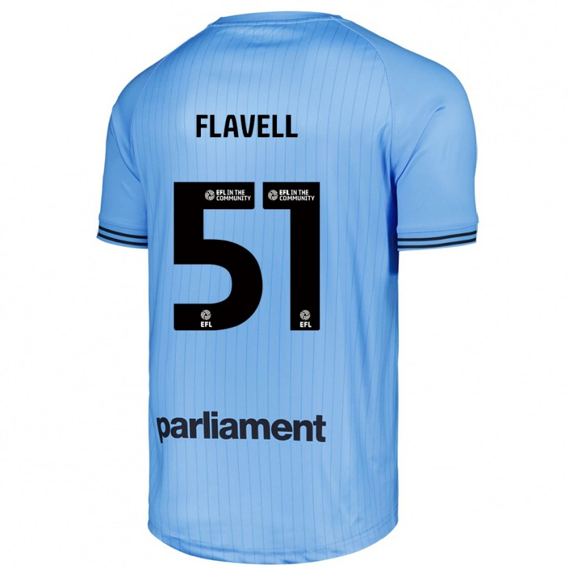 Danxen Mann Kieren Flavell #51 Lys Himmelblå Keeperdrakt 2025/26 Skjorter T-skjorte