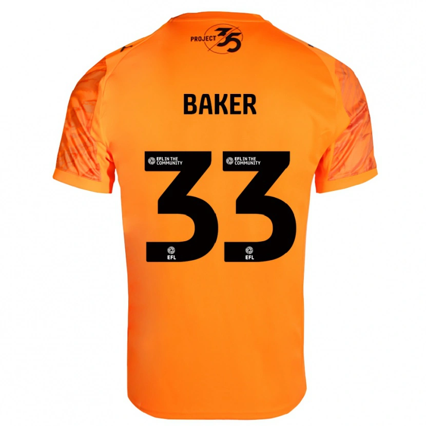 Danxen Mann Zak Baker #33 Oransje Svart Keeperdrakt 2025/26 Skjorter T-skjorte