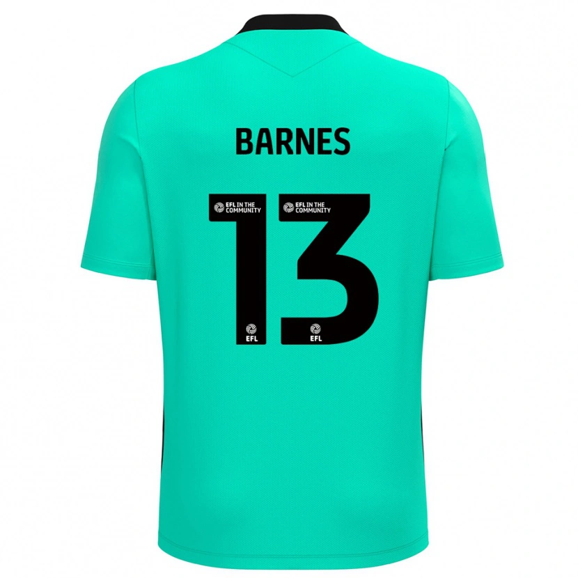 Danxen Mann Callum Barnes #13 Turkis Keeperdrakt 2025/26 Skjorter T-skjorte