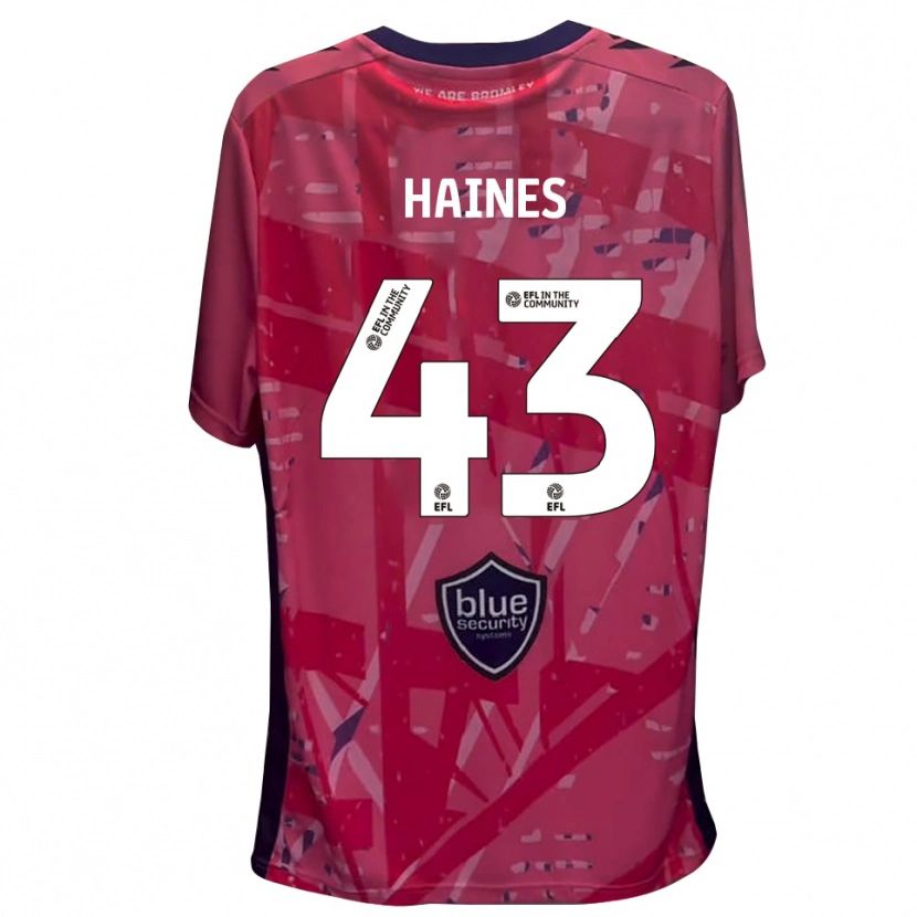Danxen Mann Harry Haines #43 Rosa Hvit Keeperdrakt 2025/26 Skjorter T-skjorte