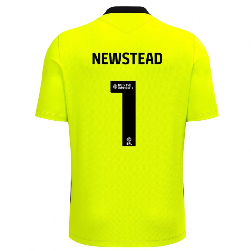 Danxen Mann Jamie-Louise Newstead #1 Gul Svart Keeperdrakt 2025/26 Skjorter T-skjorte