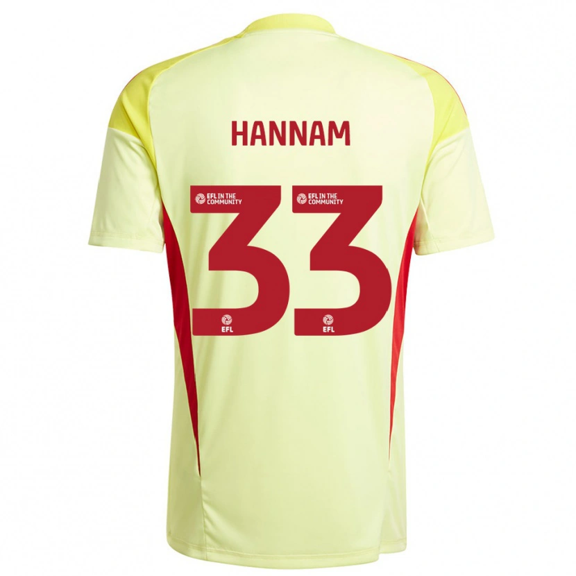 Danxen Mann Shawna Hannam #33 Blek Gul Keeperdrakt 2025/26 Skjorter T-skjorte
