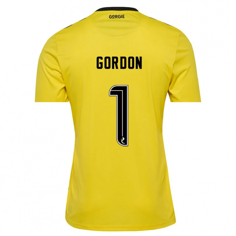 Danxen Mann Craig Gordon #1 Gul Rød Svart Keeperdrakt 2025/26 Skjorter T-skjorte