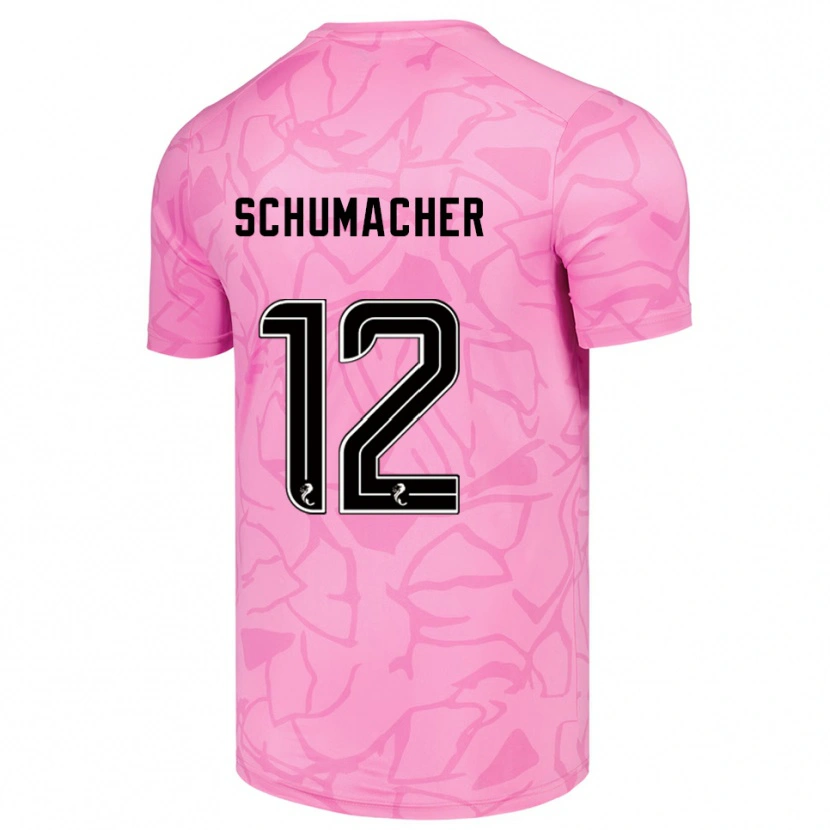 Danxen Mann Noa Schumacher #12 Rosa Svart Keeperdrakt 2025/26 Skjorter T-skjorte