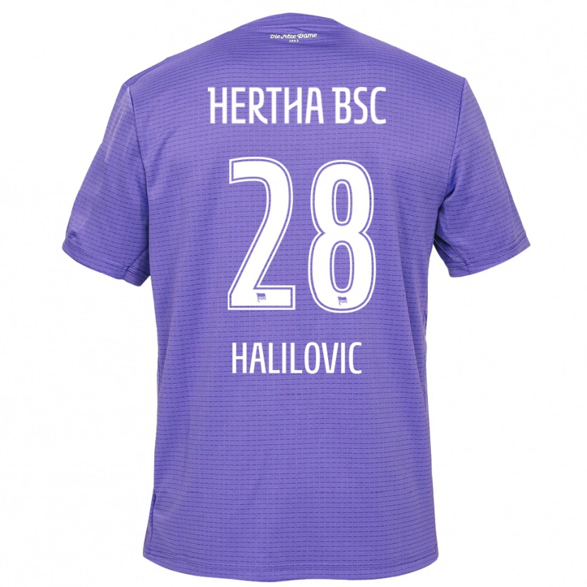 Danxen Mann Din Halilovic #28 Lilla Hvit Keeperdrakt 2025/26 Skjorter T-skjorte