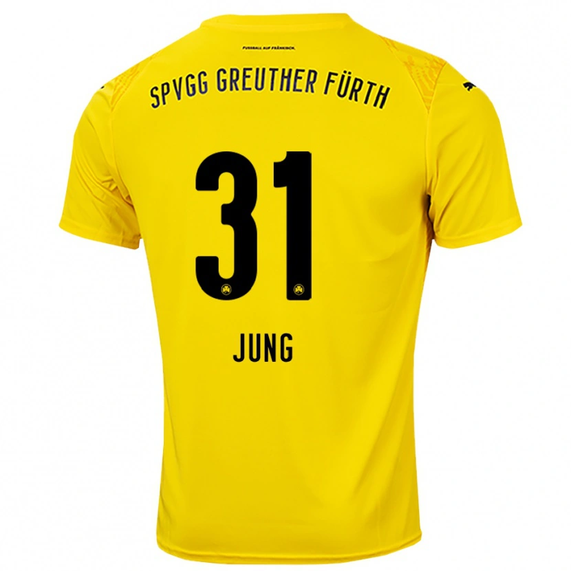 Danxen Mann Sebastian Jung #31 Gul Svart Keeperdrakt 2025/26 Skjorter T-skjorte