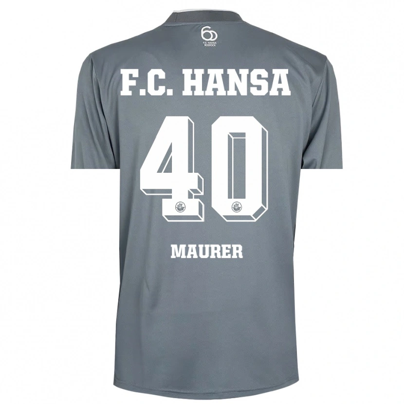 Danxen Mann Erik Maurer #40 Lysegrå Hvit Keeperdrakt 2025/26 Skjorter T-skjorte