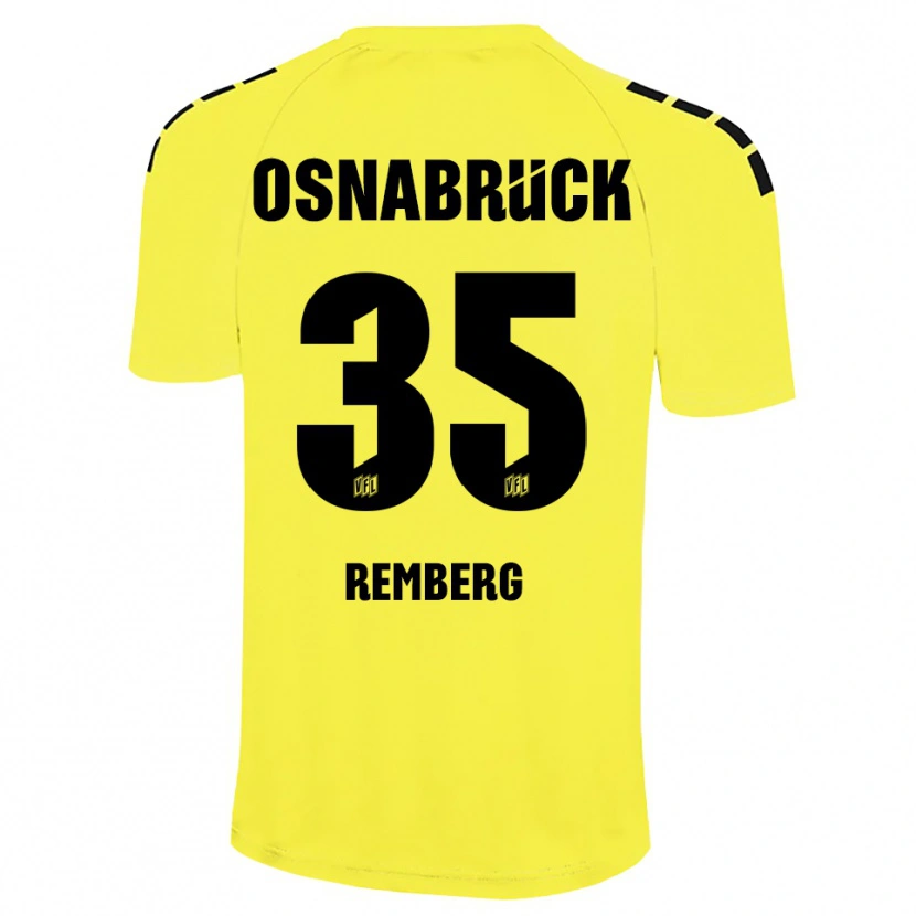 Danxen Mann Mats Remberg #35 Gul Svart Keeperdrakt 2025/26 Skjorter T-skjorte