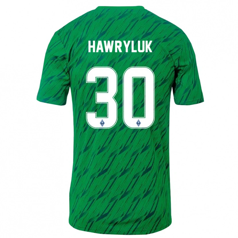 Danxen Mann Lucien Hawryluk #30 Grønn Hvit Keeperdrakt 2025/26 Skjorter T-skjorte