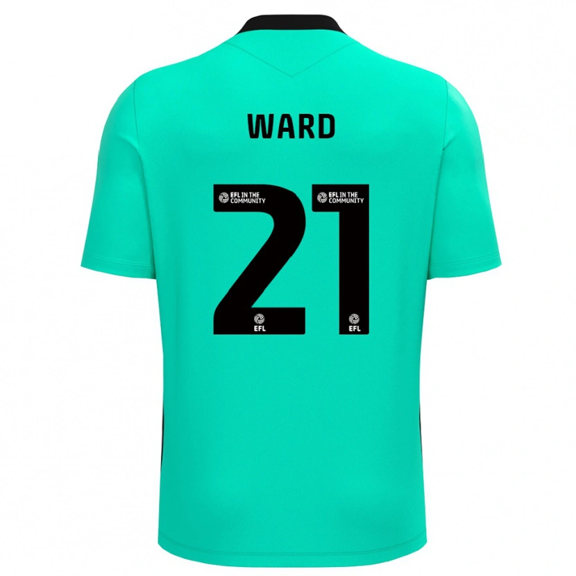 Danxen Mann Danny Ward #21 Medium Turkis Keeperdrakt 2025/26 Skjorter T-skjorte