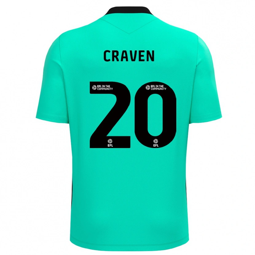 Danxen Mann Lizzie Craven #20 Medium Turkis Keeperdrakt 2025/26 Skjorter T-skjorte