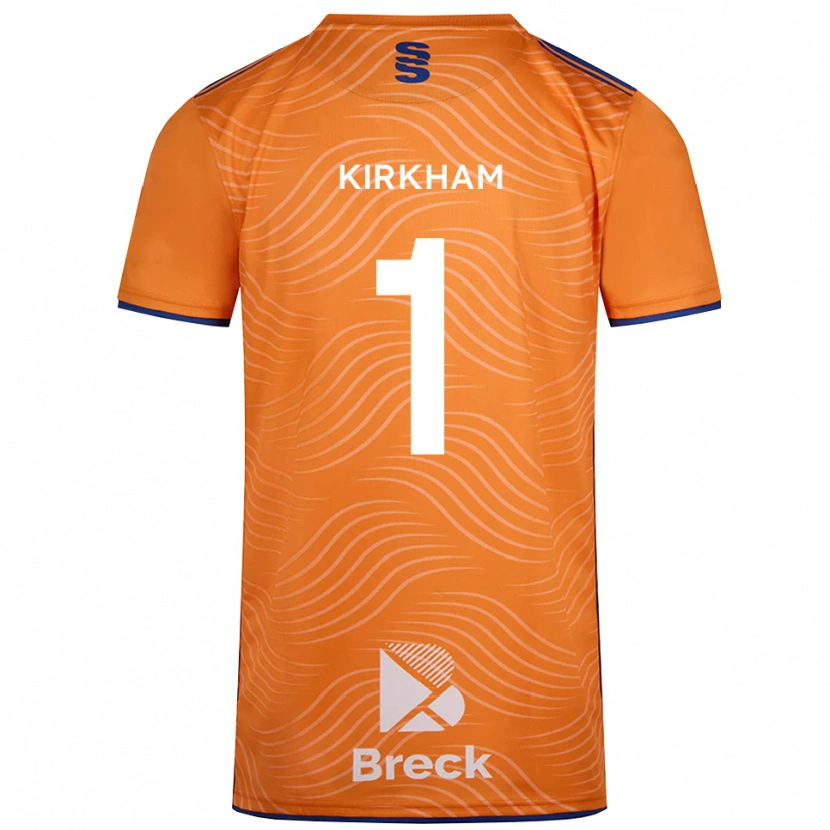 Danxen Mann Skye Kirkham #1 Oransje Sort Keeperdrakt 2025/26 Skjorter T-skjorte