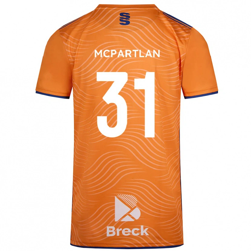 Danxen Mann Cian McPartlan #31 Oransje Sort Keeperdrakt 2025/26 Skjorter T-skjorte