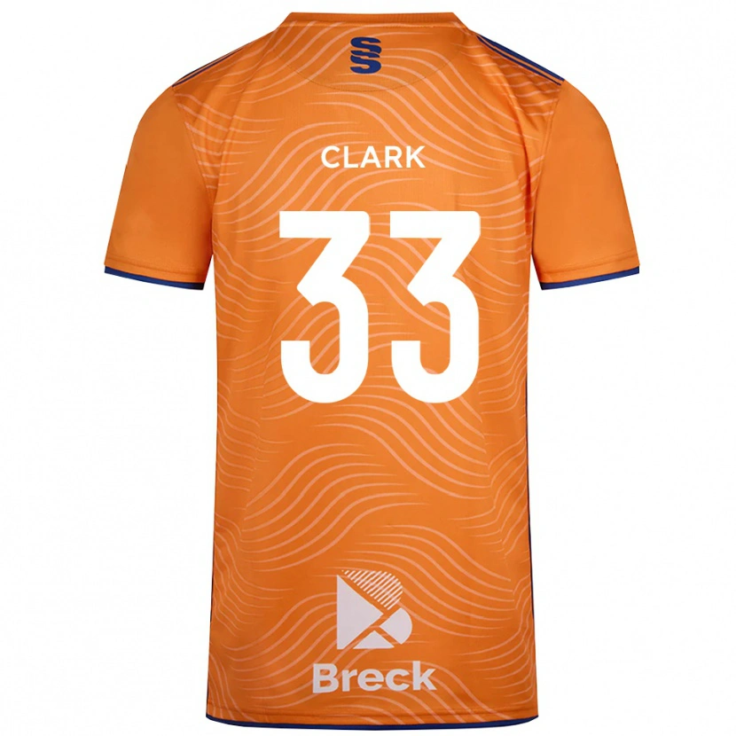 Danxen Mann Charlie Clark #33 Oransje Sort Keeperdrakt 2025/26 Skjorter T-skjorte