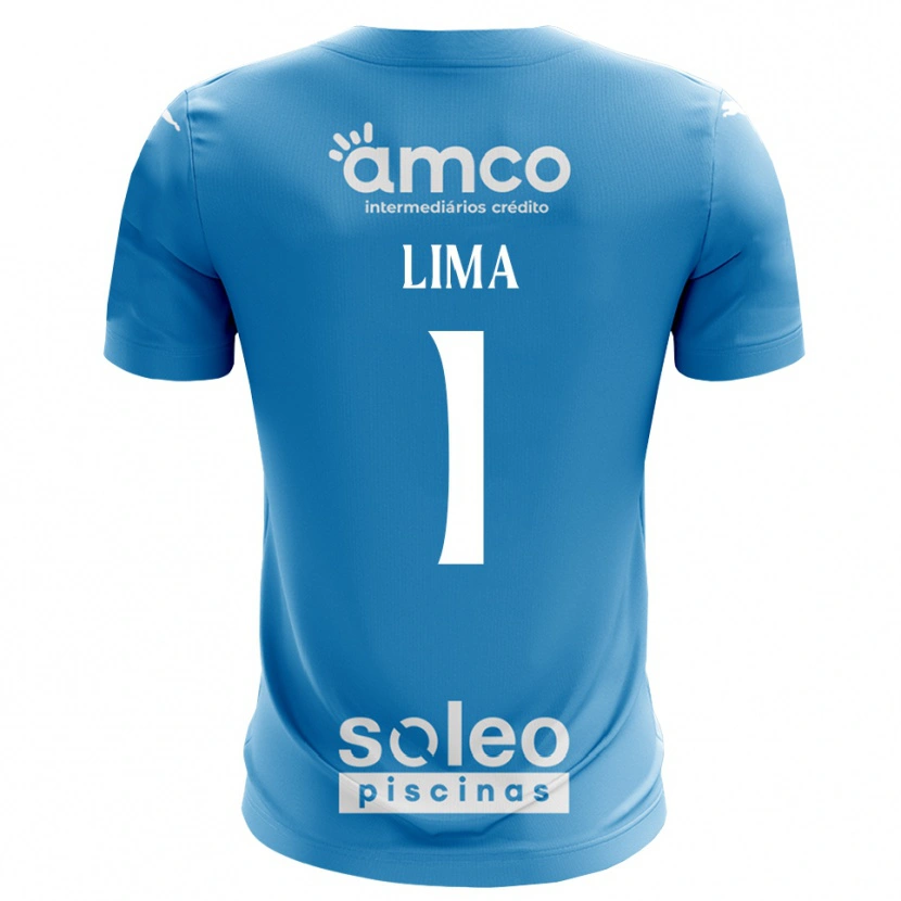 Danxen Mann Aline Lima #1 Blå Hvit Keeperdrakt 2025/26 Skjorter T-skjorte