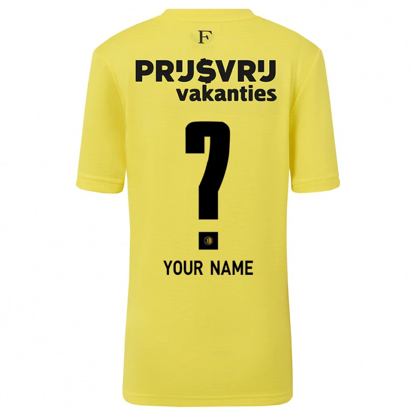 Danxen Mann Feyenoord Gul Svart Keeperdrakt 2025/26 Skjorter T-skjorte