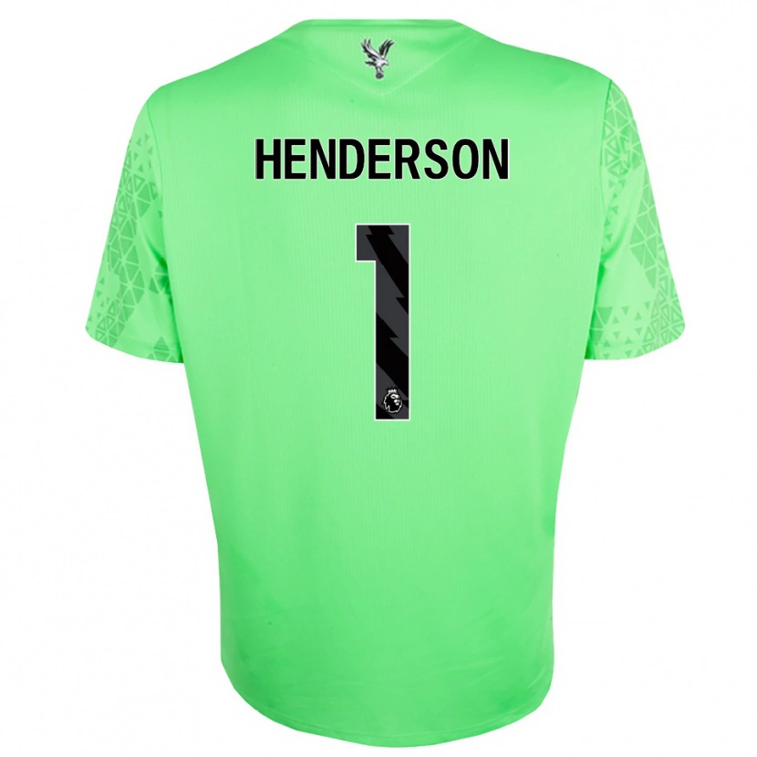 Danxen Mann Dean Henderson #1 Grønn Svart Keeperdrakt 2025/26 Skjorter T-skjorte