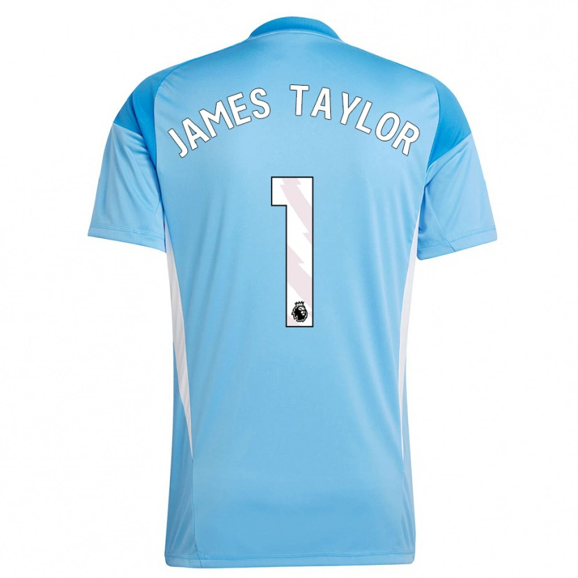Danxen Mann James Taylor #1 Blå Hvit Keeperdrakt 2025/26 Skjorter T-skjorte