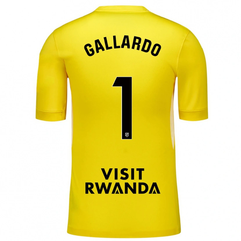 Danxen Mann Lola Gallardo #1 Gul Svart Keeperdrakt 2025/26 Skjorter T-skjorte